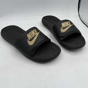 Nike Sandals Mens Size 8 Victori One Slides Black Shower Flip Flop